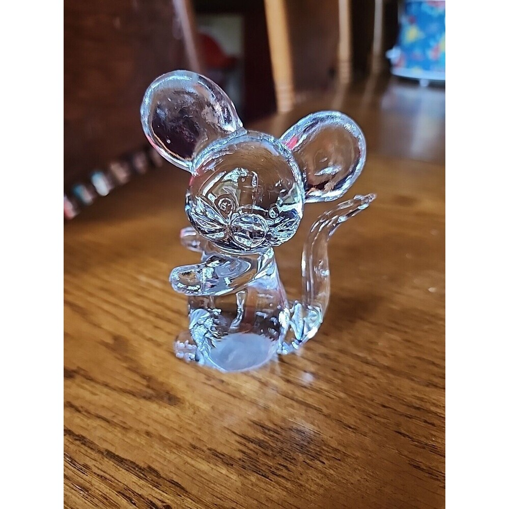 Blown Art Glass Mouse Figurine Paperweight